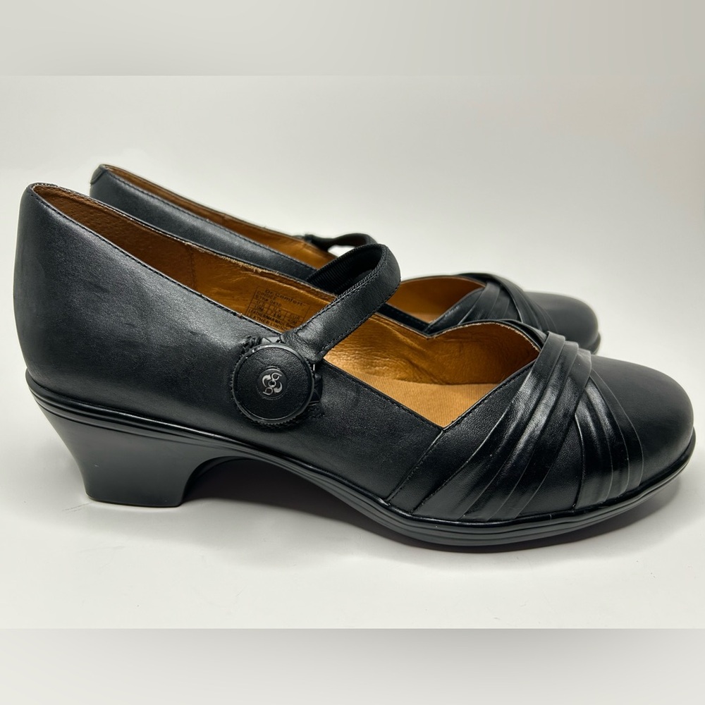 Dr. Comfort Cindee Low Heel Strappy Leather Mary Jane Size 10M